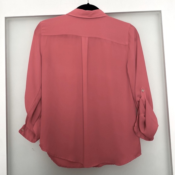 LOFT petite coral button front blouse size small petite SP - Picture 2 of 5